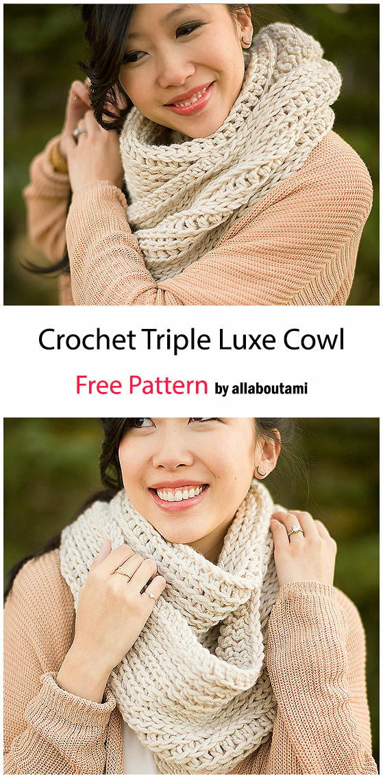 Crochet Triple Luxe Cowl