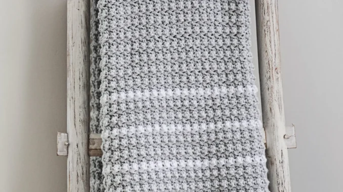 How To Crochet Cottage Vibes Stitch Baby Blanket - Free Pattern For Beginners
