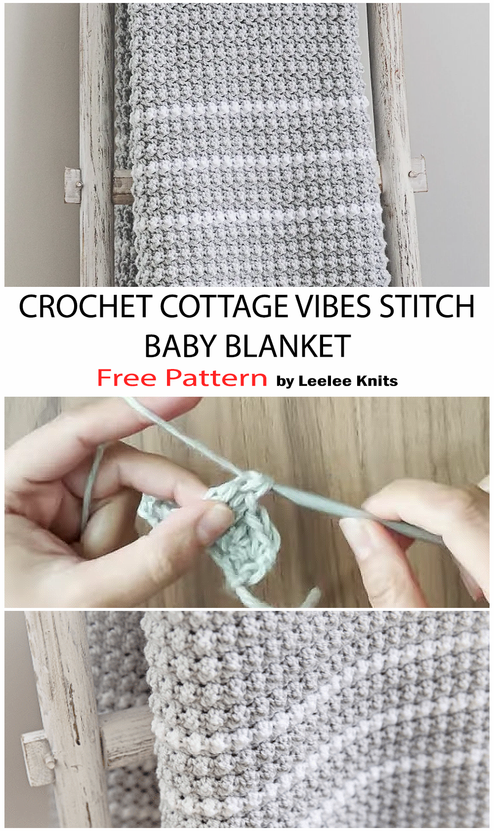 How To Crochet Cottage Vibes Stitch Baby Blanket - Free Pattern For Beginners